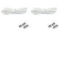 1/2/4 pairs Semicircle No Tie Shoelaces Elastic Sneakers shoelace Metal Lock Lazy Laces for Kid and Adult One size fits all shoe