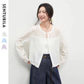SENTUBILA Women's Oversized Lyocell Shirt Spring Summer | SAMAG
