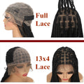Synthetic Full Lace Wig on Clearance Sale With Baby Hair Knotless Lace Braided Wigs for Black Women Black Wig Braiding Hair M008