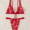Women's Two Piece Bikini Set 2025, Sexy Triangle Push Up Swimsuit, Floral Print Bathing Suit, Beach Swimwear