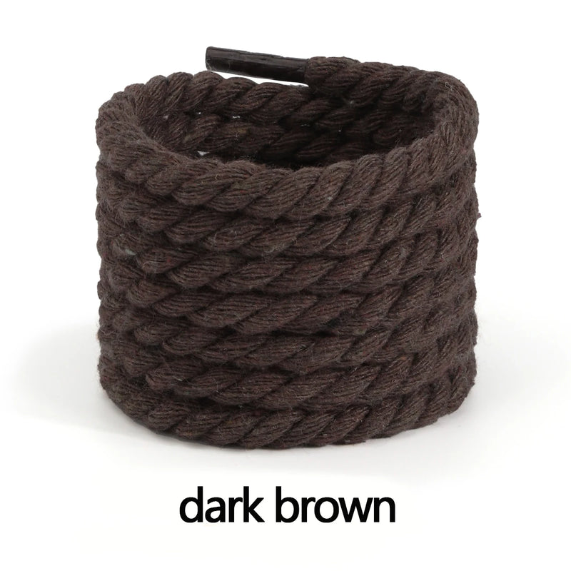 0.7mm Round Thick Hemp Style Shoelaces Solid Color for Men Women Hiking Sports Running