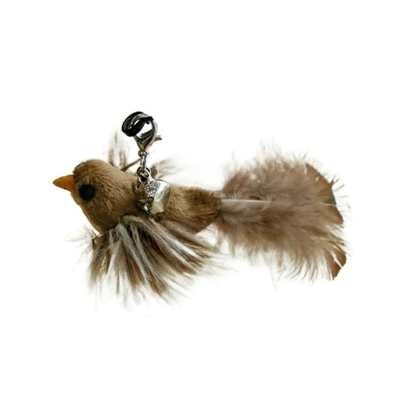 Plush Simulated Bird Cat Stick Head Cat Teaser Stick Colorful Cat Playing Teaser Wand Suction Cup Teaser Toy Interactive Cat Toy