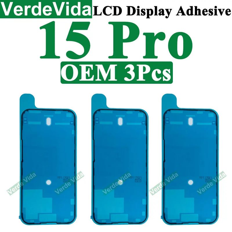 VerdeVida 3pcs OEM Screen Display Adhesive for iPhone 13 Pro Max 11 12 13 14 15 Plus XS X LCD Waterproof Glue Sticker Frame Seal