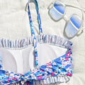 Ruffle Floral Printe Bikini Set Women Swimsuit Two-Piece | SAMAG