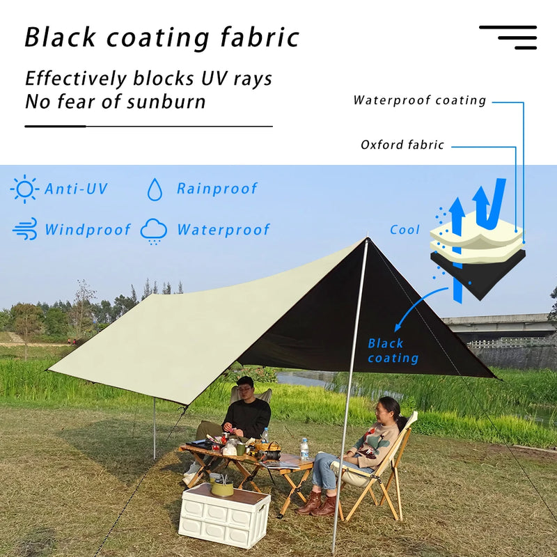 Black Coating Tarp Block 99% UV Ourdoor Camping | SAMAG