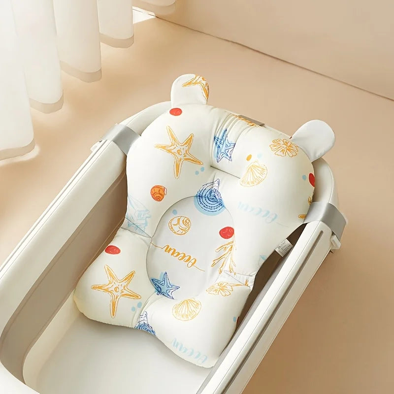 1Pc Baby Bath Mat Bathing Support Mat - Newborn Bath Rack Bath Tub Net Mat Universal - Adjustable, Comfortable, Non-Slip - Three-Point Baby Shower Net, Perfect Gift Choice for Bathtubs, Sinks, Bath Racks, and Baby Showers