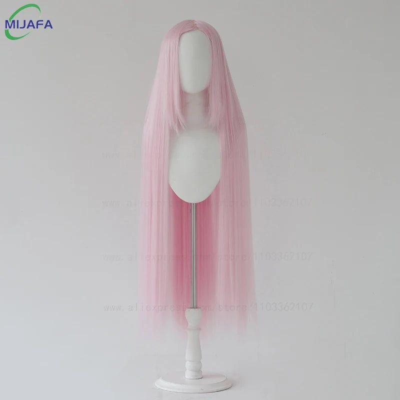 Very High Quality 600g 68 Colors 40 Inch 100cm Long Straight Cosplay Wig With Bangs Heat Resistant Hair Anime Wigs + Wig Cap