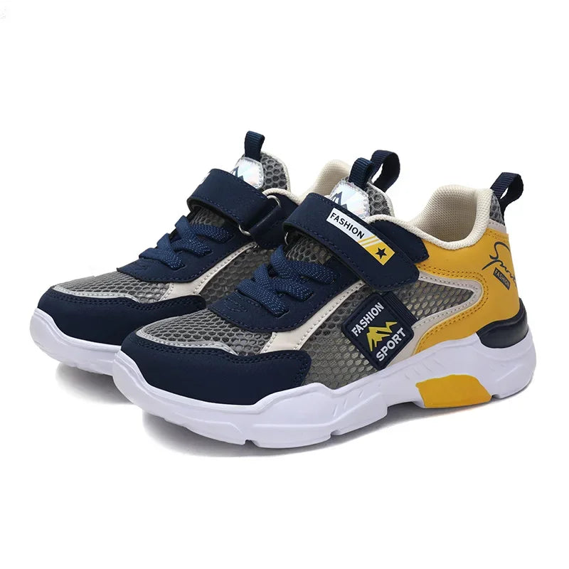 Children Casual Shoes Boys Light Student Summer 5 8 9 10 12 13 Years Old Sport Mesh Footwear Kids Fashion Chunky Sneakers Tenis