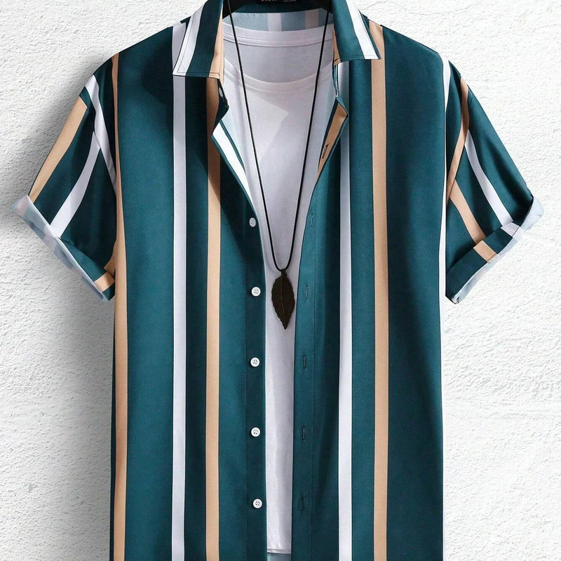 Men Women Shirts Colorful Striped Pattern Print Design | SAMAG
