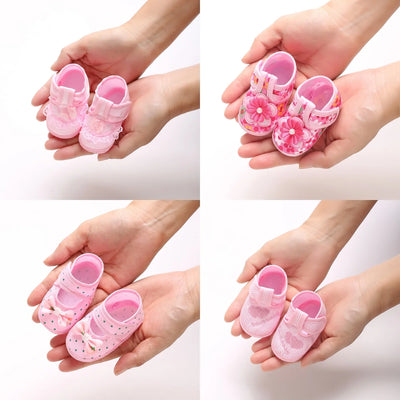 Pink Newborn Baby Baptismal Shoes Are Soft | SAMAG