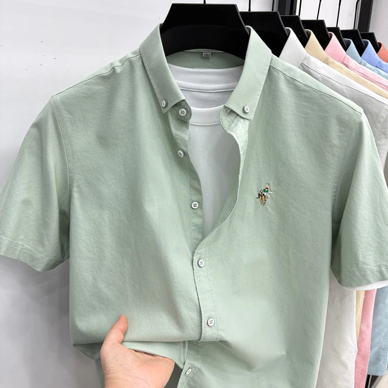 Short Sleeved Shirt Men's Summer New Item Pure Cotton | SAMAG