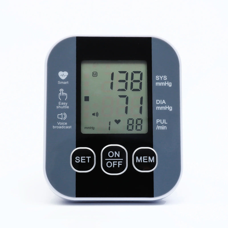 Medical Arm Blood Pressure Meter Tensiometers Tonometer Cuff Fever Thermometer Oximeter Heart Rate 3 IN 1 Set