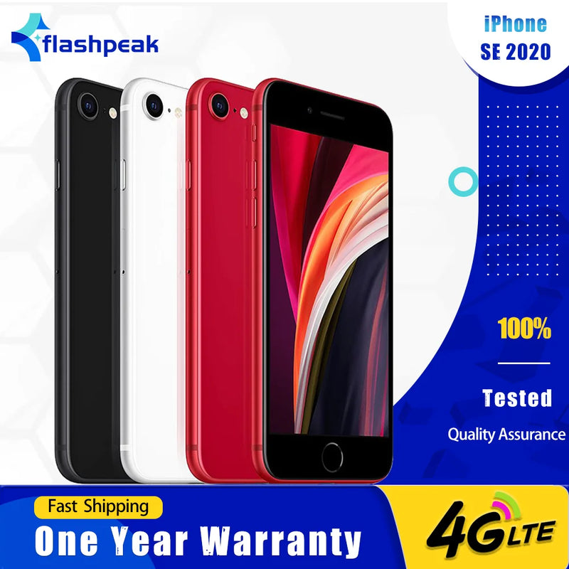 Original Unlocked Apple iPhone SE 2020 SE2 4G Mobile Phone 4.7'' True Tone A13 Hexa-Core Fingerprint 64GB/128GB Smartphone