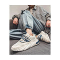 Streetwear Men's Mesh Platform Sneakers 2026 Spring New Anti Slip Height Increasing Casual Youth All Mat Footwear