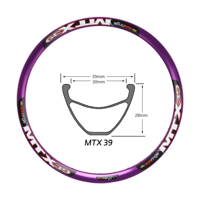 TANKE MTB Wheelset 26 inch Disc Brake MTB single-speed DJ AM Enduro DH Wheelset Hub MTX33/39 aluminum alloy Mountain wheel set