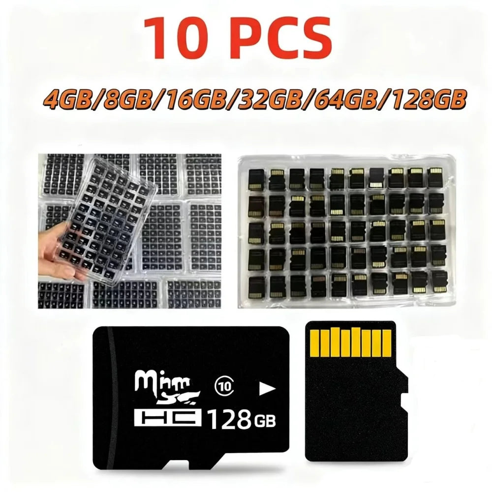 10 PCS High-speed Memory card 4GB 8GB 16GB 32GB 64GB 128GB sd card Mini TF card is used to monitor the drone tachograph
