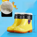 White Work Boots Waterproof Slip Resistant High And Medium Tube Food Hygiene Boots Rubber Shoes for Men Rain Boots