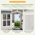 4x8 FT Plastic Outdoor Storage Shed with Floor, Light - View 5 | SAMAG