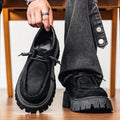 Men's Shoes New Style High-heel Thick-soled Loafers, Durable and Retro Casual Shoes, Everyday Street Trend Sneakers