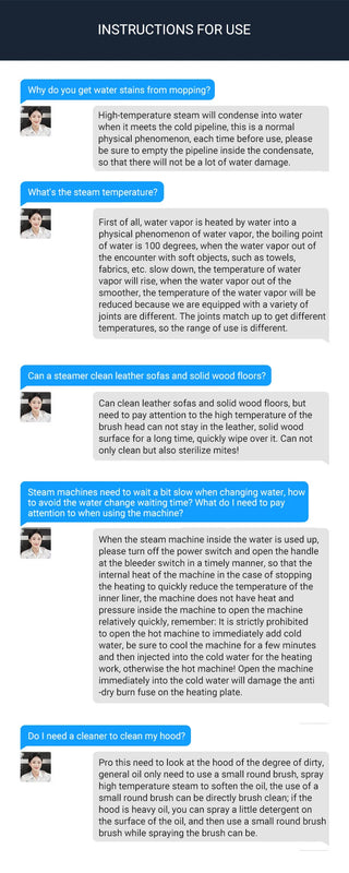 DIVEDEER Handheld Steam Cleaner Automotive Sterilization Disinfection High Temperature Wiper Washer for Floor Kitchen Cars