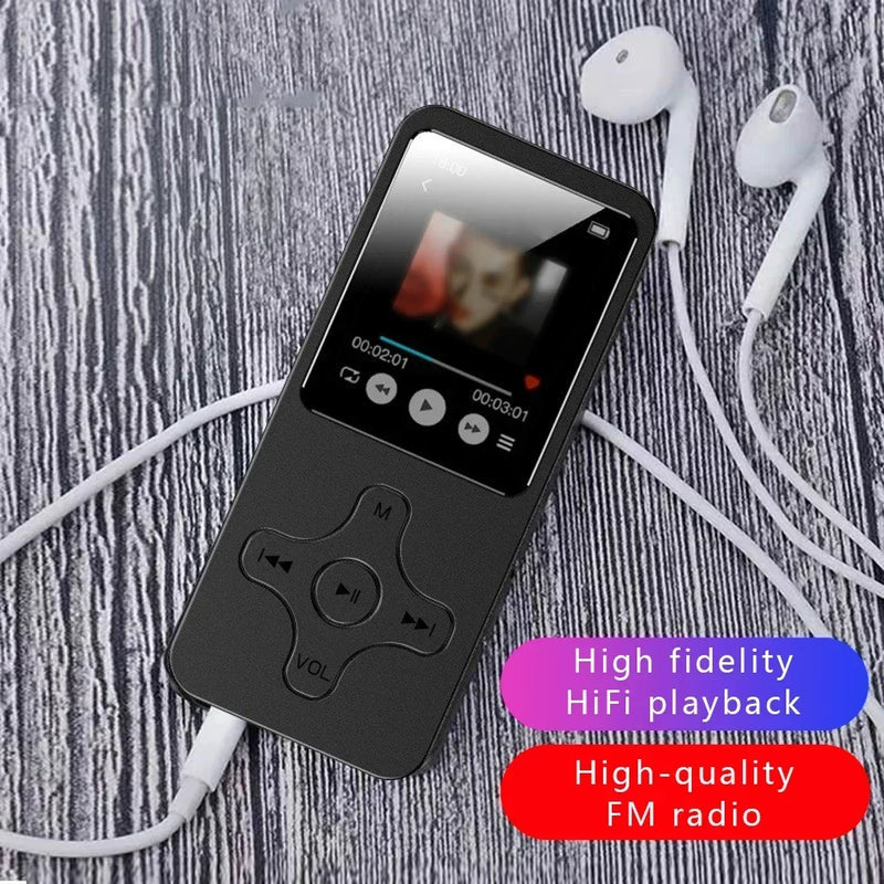 Portable Walkman Mini MP3 Player Bluetooth-compatible Speaker 8/16/32/64/128GB HiFi Music Speaker with FM Radio Recording E-book