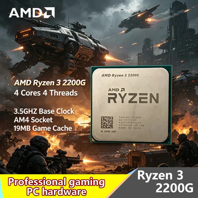 AMD Ryzen 3 2200G Zen1 Gaming CPU，14nm Quad-Core 4-Thread | SAMAG