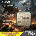 AMD Ryzen 3 2200G Zen1 Gaming CPU，14nm Quad-Core 4-Thread 3.5GHz，AM4 YD2200C5M4MFB，Vega IGPU Desktop Processor