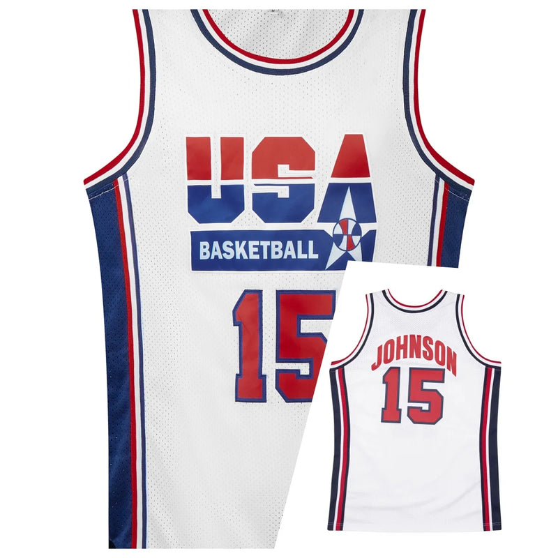 New USA Men's Basketball Jersey Breathable Round Neck Sportswear Sleeveless Boys Training Uniform Team T-Shirt New Design Tops