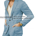 Summer Linen Suit Men Casual Party Classic Blazer Pants 2 Pieces Holiday Travel Tailor-made Breathable Cool Male Outfits