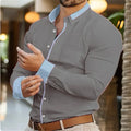 Men's business lapel shirt office casual outdoor street | SAMAG