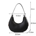 Fashion Luxury Design PU Leather Hobo Shoulder Bag Women Small Clutch Handbag Purse Female Underarm  Bag Travel Totes