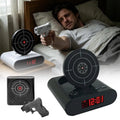 Digital Gun Alarm Clock with Target, Shooting Interactive Wake-Up Clock, Novelty Bedroom Gadget,Fun Game Alarm for Sleepy People