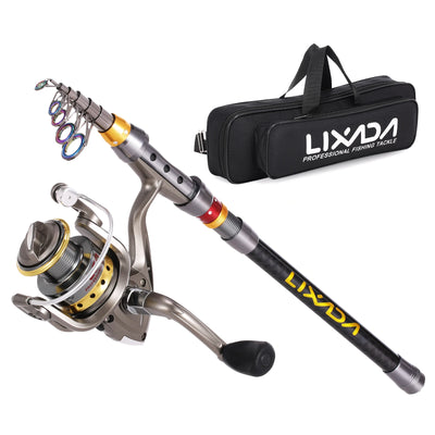 Lixada Carbon Fiber Telescopic Fishing Rod and Spinning | SAMAG