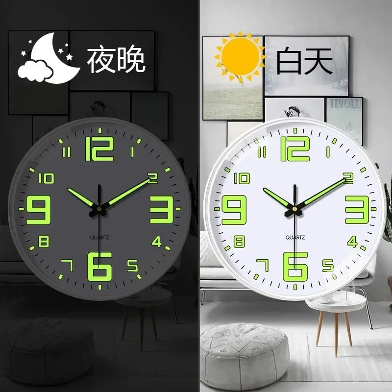 Luminous wall clock Wall clock mute quartz clock new simple wall clock wall watch clock wall hanging Nordic home time