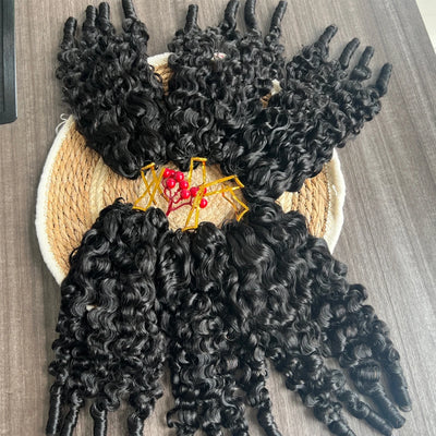 Human Hair Pre-Separated Miracle Knots Feather Crochet Burmese Curly Human Hair Feather Crochet Human Hair Extensions Invisible Miracle Knots Crochet Human Hair Bundles For Women Daily Use Birthday Holiday Gift Popular Hairst