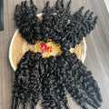 Human Hair Pre-Separated Miracle Knots Feather Crochet Burmese Curly Human Hair Feather Crochet Human Hair Extensions Invisible Miracle Knots Crochet Human Hair Bundles For Women Daily Use Birthday Holiday Gift Popular Hairst