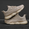 Men's Sports Shoes Trendy Flat Heel Low-top Soft-soled Round Toe Lace-up Large Size New High-quality Solid Color Running Shoes