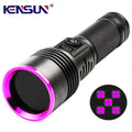 High Power Black Mirror Purple Light Detection Torch Powerful 365NM UV Flashlight Type-C USB Rechargeable LED Ultraviolet Lamp