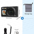 5K Digital Camera 8000W Pixel Retro CCD Dual Screen Photographic Cameras 80MP Vlog Cam with Auto Focus Smile Detection 18x Zoom