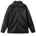 Mauroicardi Spring Autumn Cool Luxury Short Black Soft Light Pu Leather Jacket Men Zipper Casual Mens Jackets and Coats Fashion