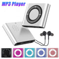 Mini MP3 Music Players 64G Expansion Clip-on Portable Walkman Build in Speaker 180mAh Rechargeable with Headphone for Boys Girls