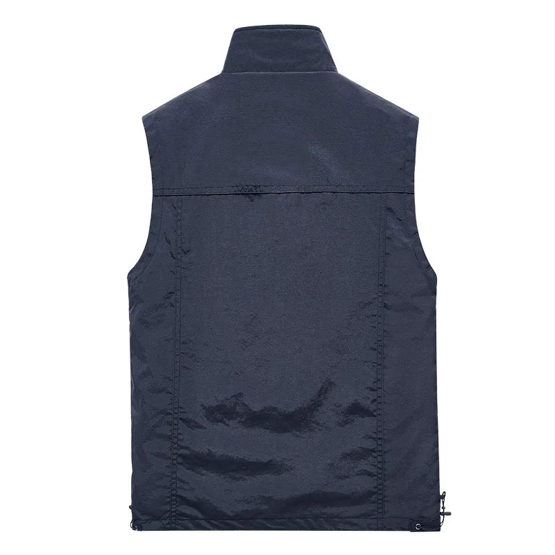 Vest Men's Outdoor Vest Casual Spring and Autumn Thin Middle-aged and Elderly Photography Fishing Vest