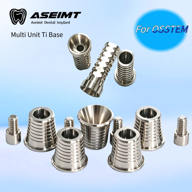 For OSSTEM Compatible Multi-Unit Titanium Abutment Universal Dental Implant Ti Base High Precision OEM for Hospitals & Clinics