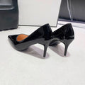 Sexy Black Sole Thin 6cm 8cm 10cm Heel High Heels Classic Style Black Office Work Shoes Light Lady Pumps Plus Size 43