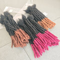 Dreadlocks Sister Locs Extensions Handmade Soft Crochet Brazilian Human Hair Braiding 10in Ombre Short Hair 10Strands/lot
