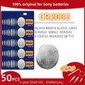 50PCS Original For Sony CR2032 CR2025 CR2016 CR1632 Lithium Battery Watch Calculator Car Key Remote Control Button Coin Cells
