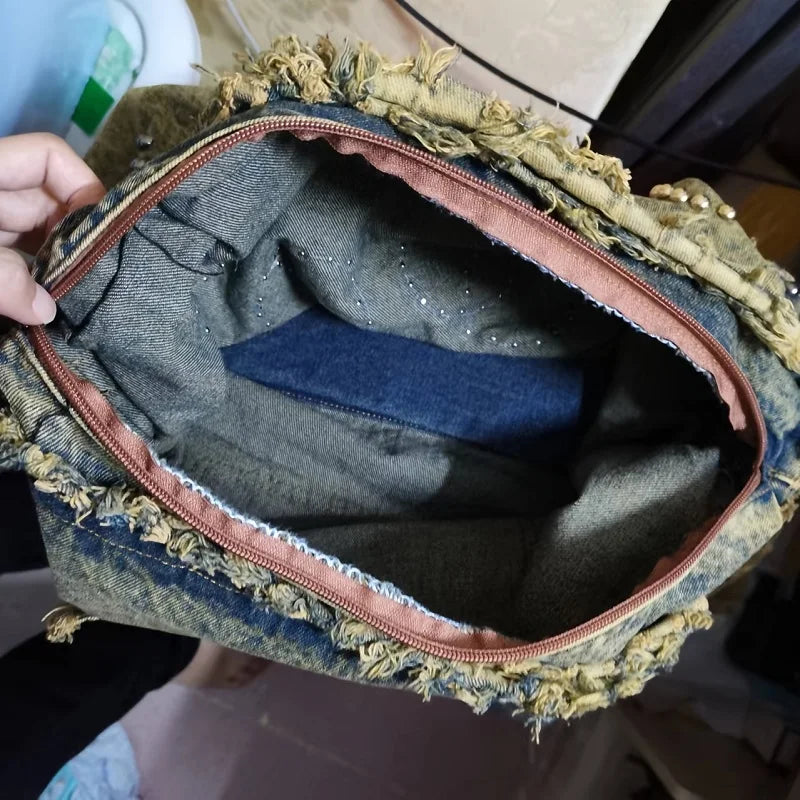Women Bag Fashion Travel Crossbody Casual Denim Bag New Trend Hobos High Quality Female Shoulder Messenger Totes Large Capacity