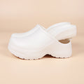 Women's Platform Heels Closed Toe Mules Clogs Breathable EVA Thick Sole Waterproof Slippers From Home