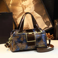Luxury Fashion Women's Handbags Lady Genuine Leather Shoulder Messenger Bag Three Layer Zipper Compartment Boston Bags 2024 New