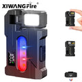 900 Lumen EDC Flashlight, Dual Light 7 Modes USB Rechargeable, with Magnet & Clip IPX4 Waterproof for Camping Fishing Emergency